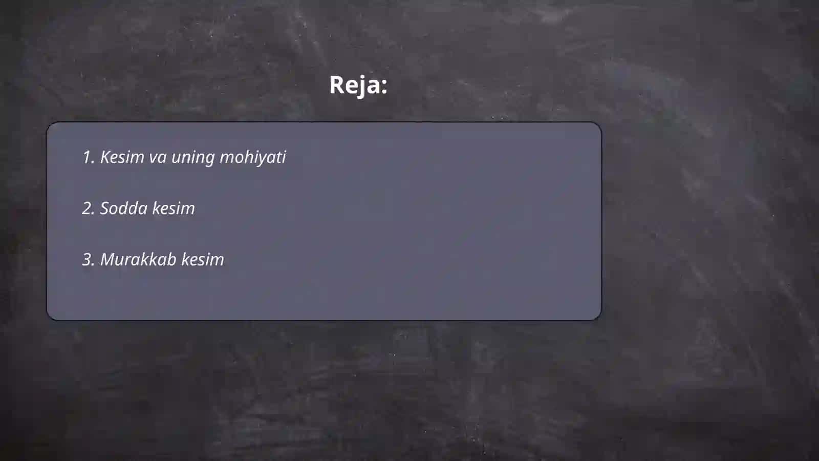 Boshlangʻich sinflarda Kesim va uning turlari 2