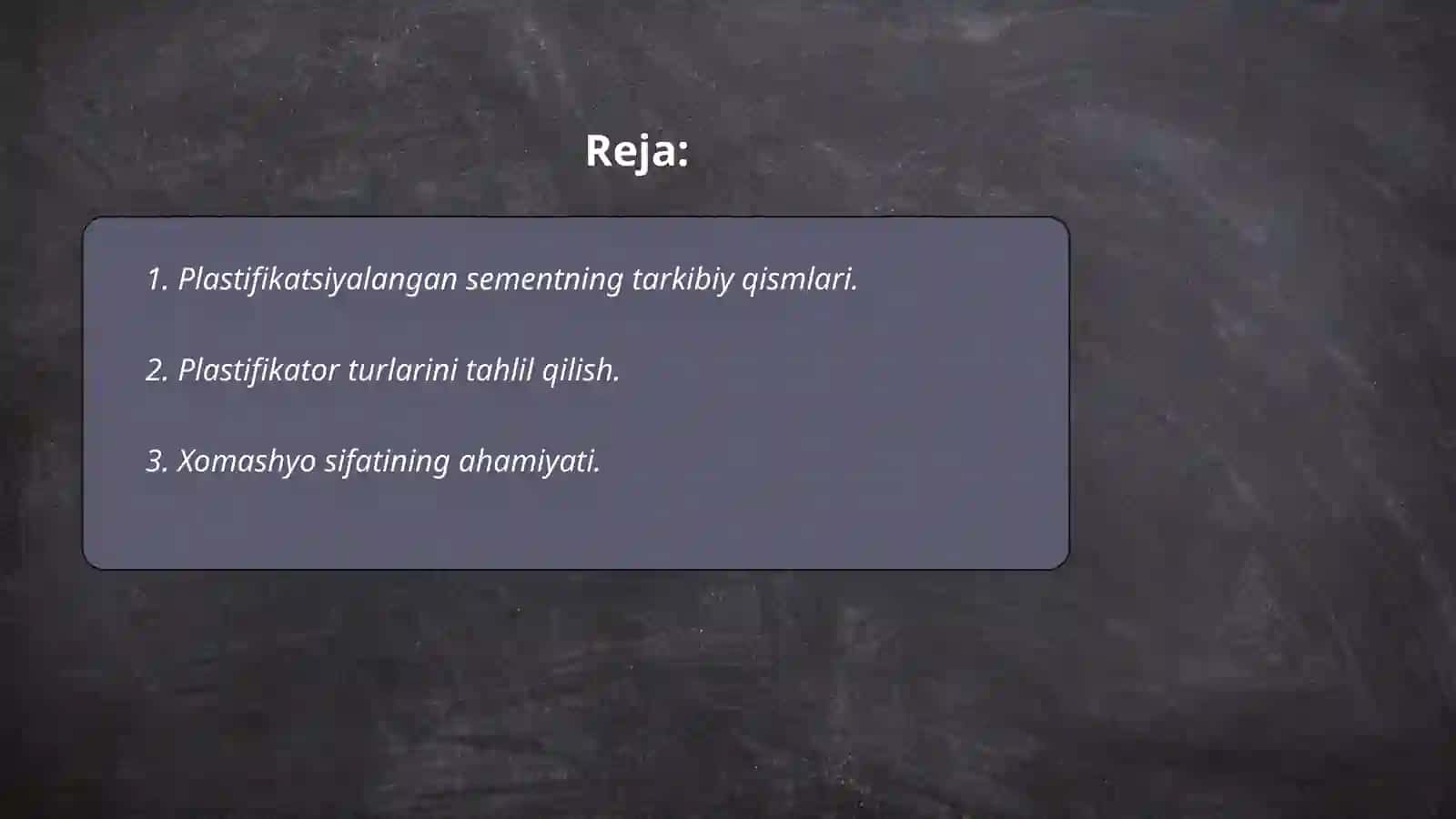 Plastifikatsiyalangan sement 2