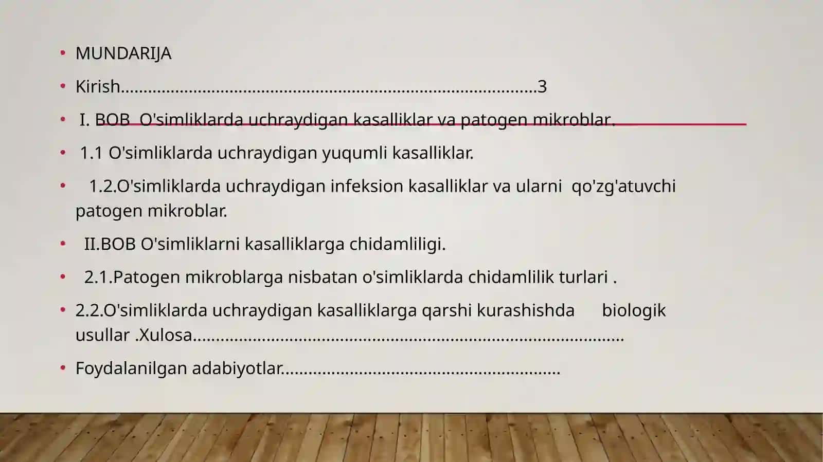 O'simliklarning patogen organizmlarga chidamli ligi fiziologik xossalari 2
