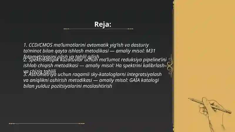 Astronomiyadan zamonaviy kuzatish va labalatoriya ishlarida axborot texnalogiyalarini qullash metodikasi 2