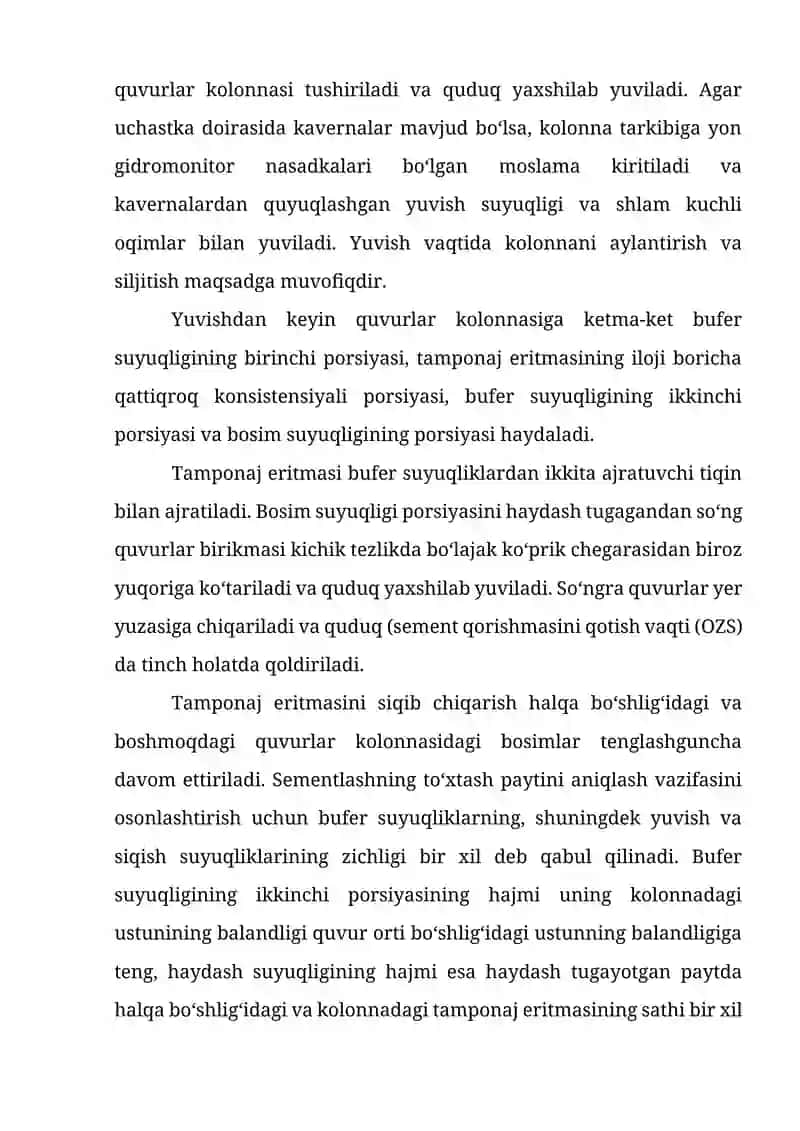 NEFT VA GAZ QUDUQLARI UChUN SEMENT KO‘PRIKLARI 2