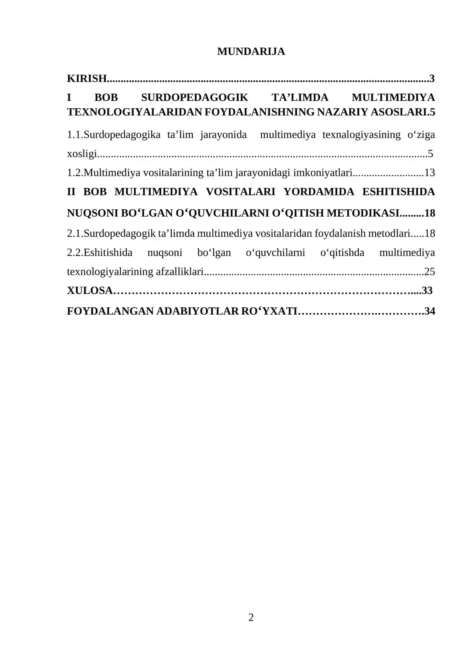 Multimediya vositalari yordamida surdopedagogik ta’limni tashkil etish. 2