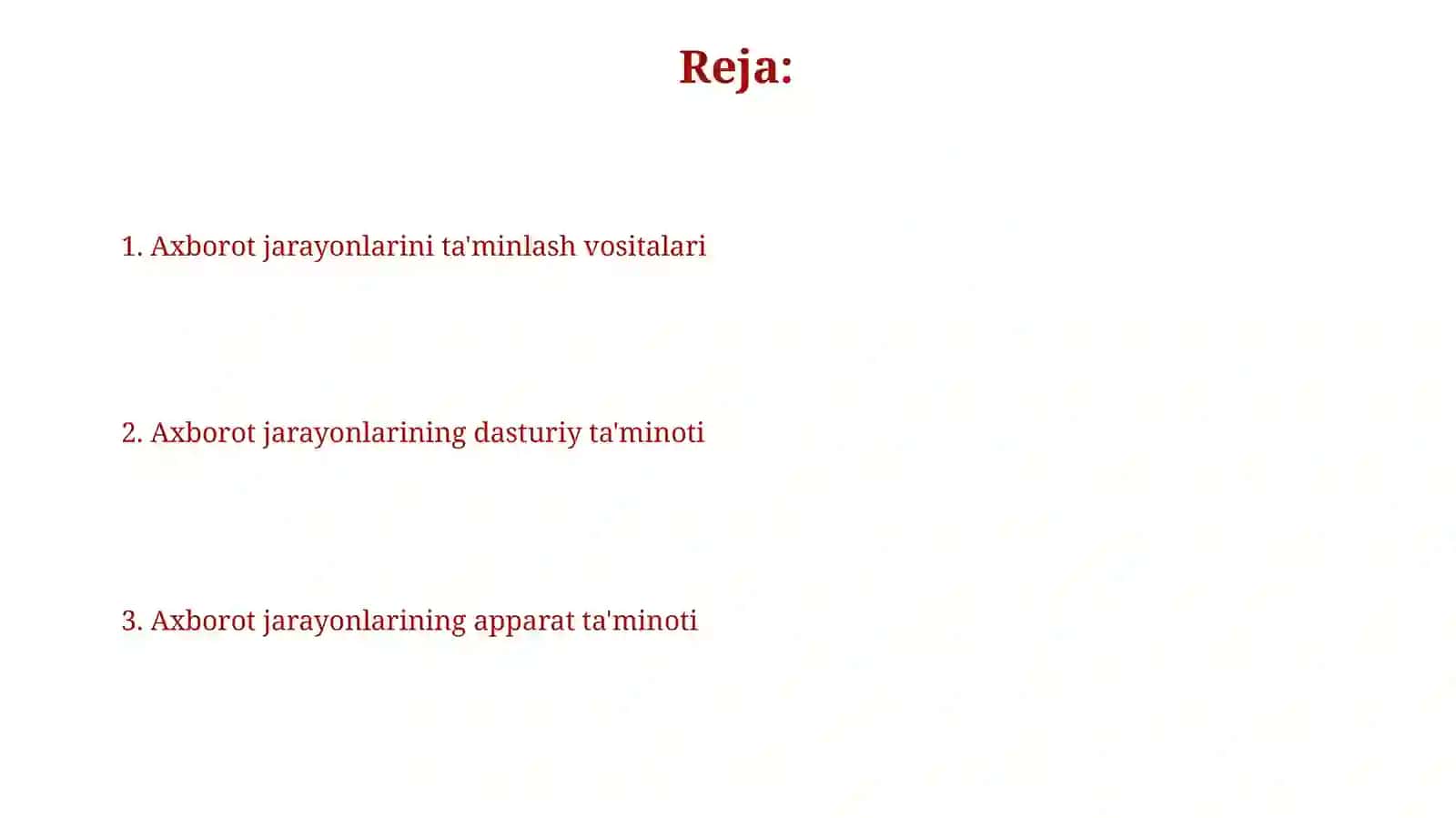 Axborot jarayonlarning apparativataminoti 2