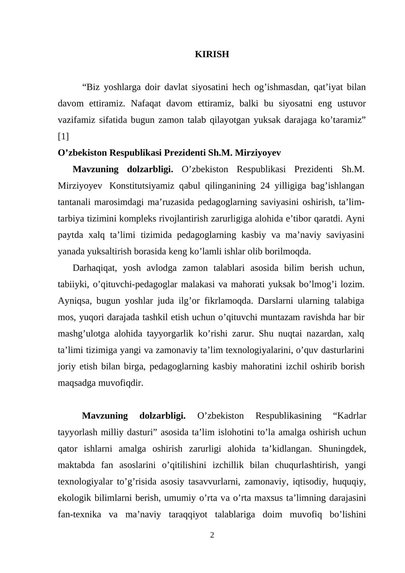 Dasturlash tillarini o’qitish metodikasi 2