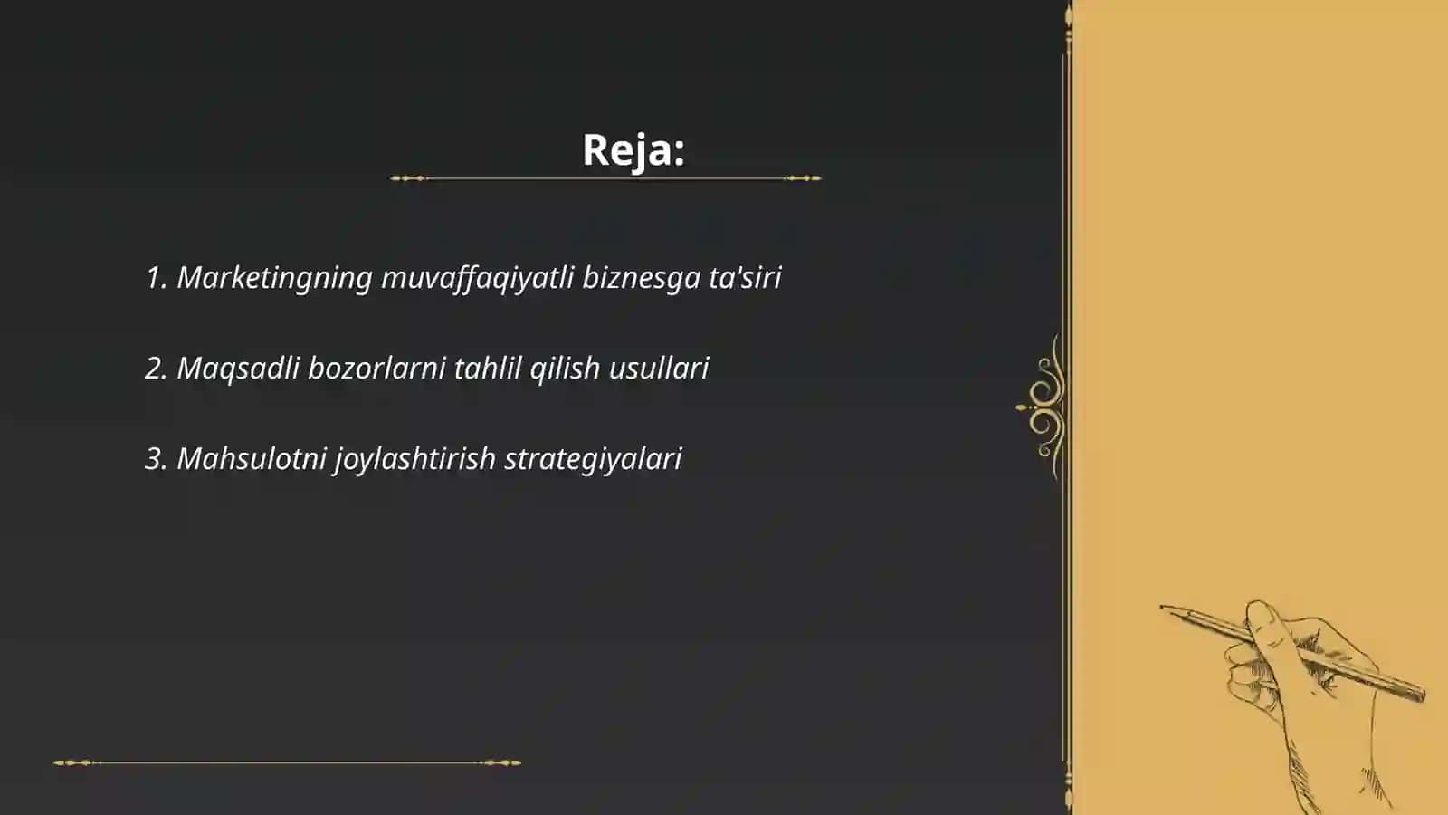 Tadbirkorlik faoliyatida marketingni ahamiyati 2
