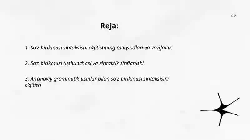 So’z birikmasi sintaksisni o’qitish usullari 2
