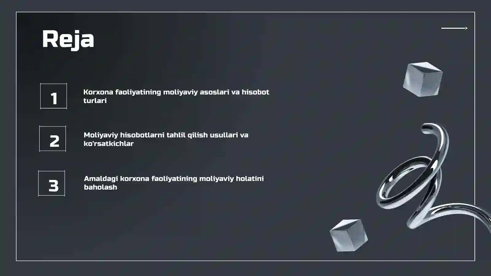 Korxona faoliyatining moliyaviy asoslari va hisobot turlari 2
