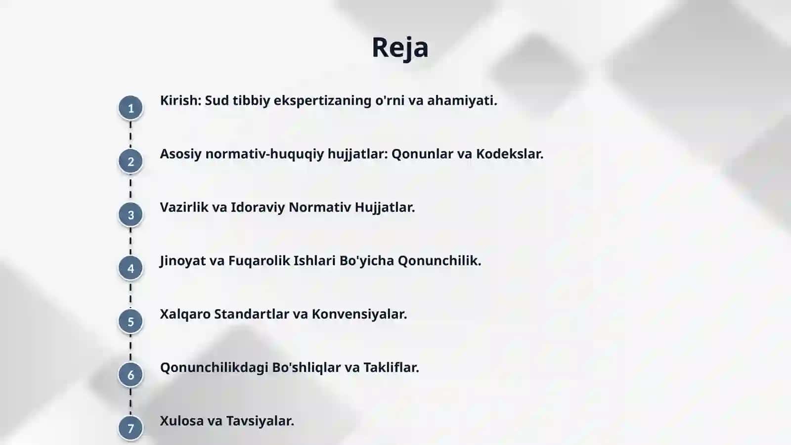 Sud tibbiy ekspertiza faoliyatini belgilovchi meyoriy hujjatlar. 2