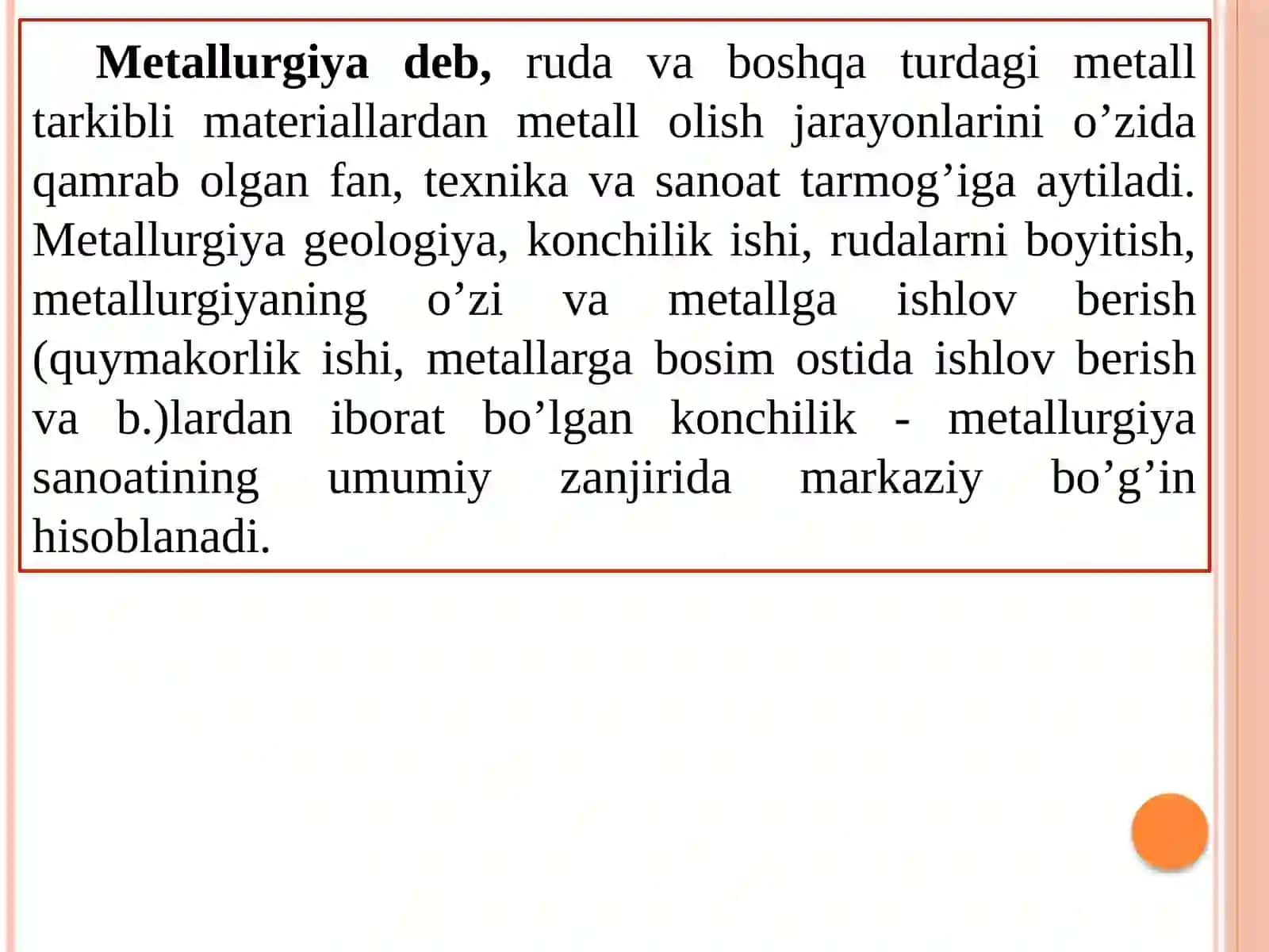 4-ma’ruza: Oksidlangan va aralashrudalarni qayta ishlash texnologiyalari 2