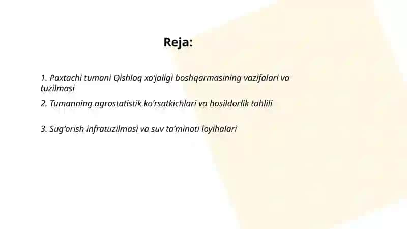 Paxtachi tumani Qishloq xoʻjaligi boshqarmasi 2