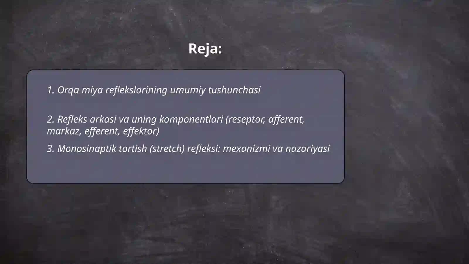 Odam va hayvonlarda orqa miya reflekslari 2