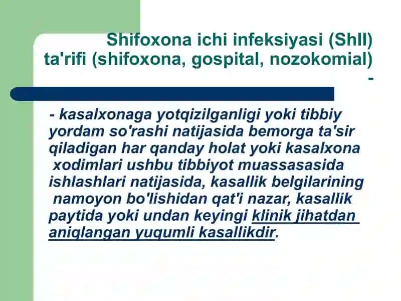 Shifoxona Ichtimoiy infeksiyasi 2
