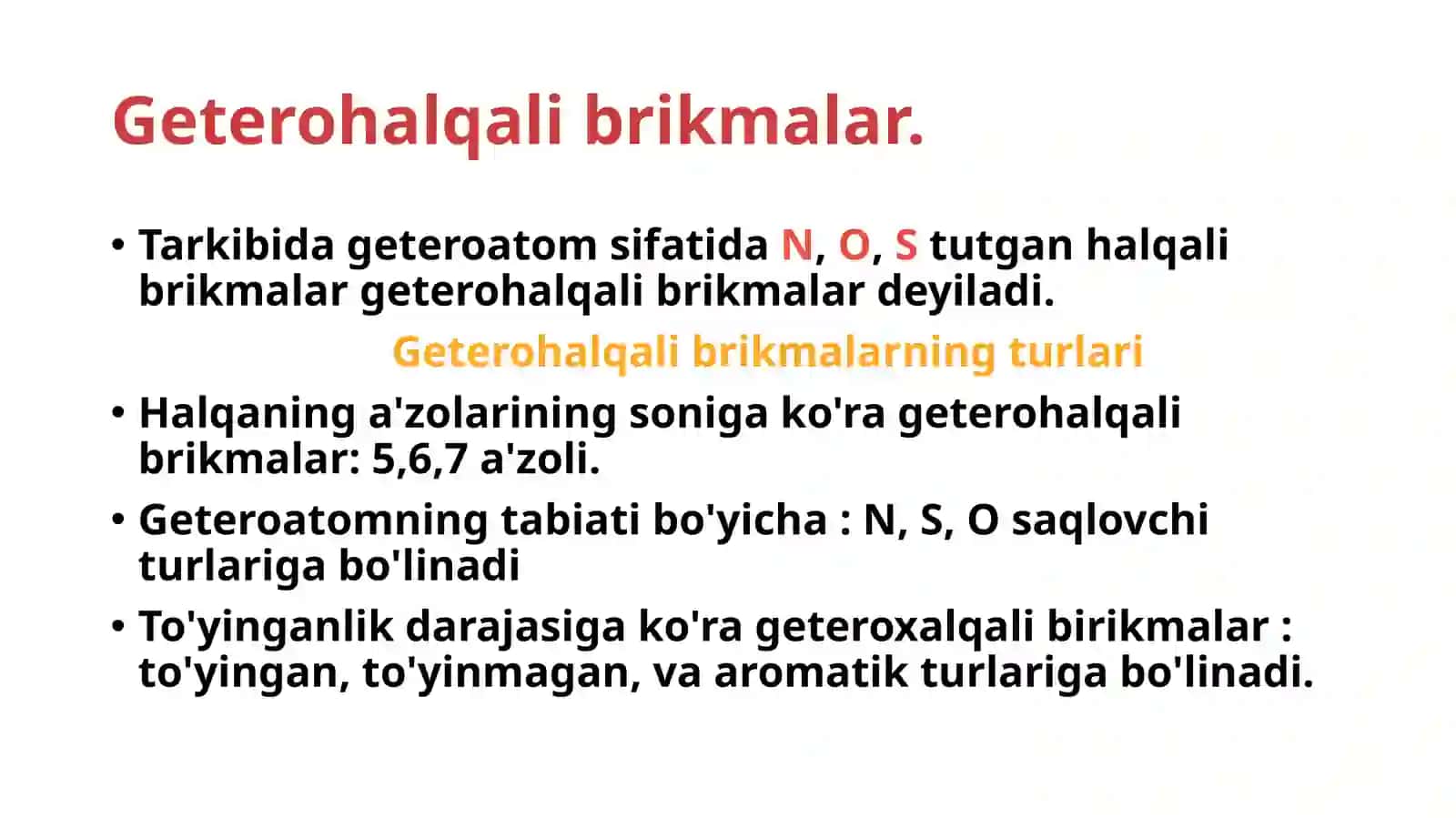 Geteroxalqali birikmalar metabolitlar va dorivor vositalar sifatida.kimyo taqdimot 2