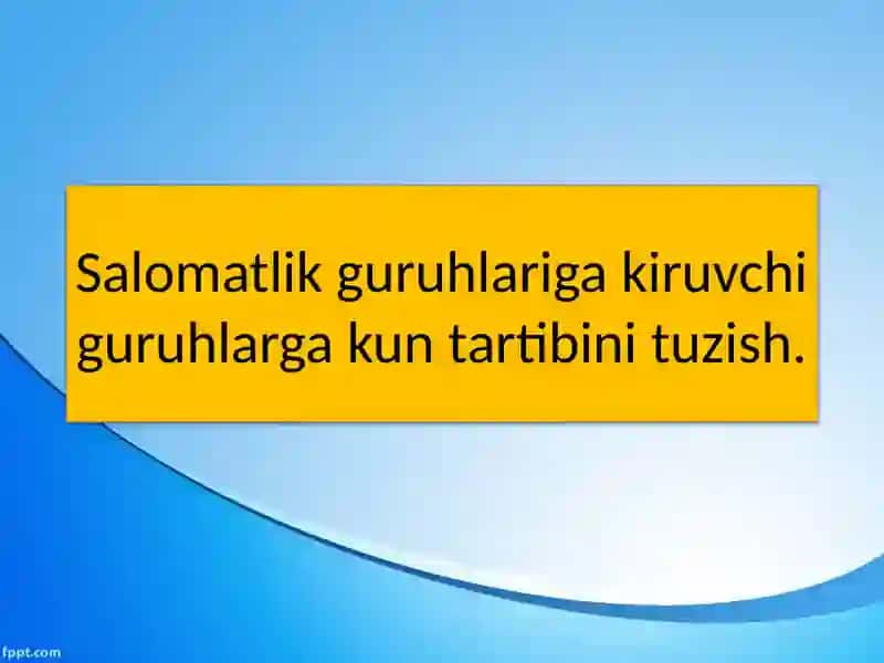 Valeologiya fanidan tayorlaganMustaqilishi 2