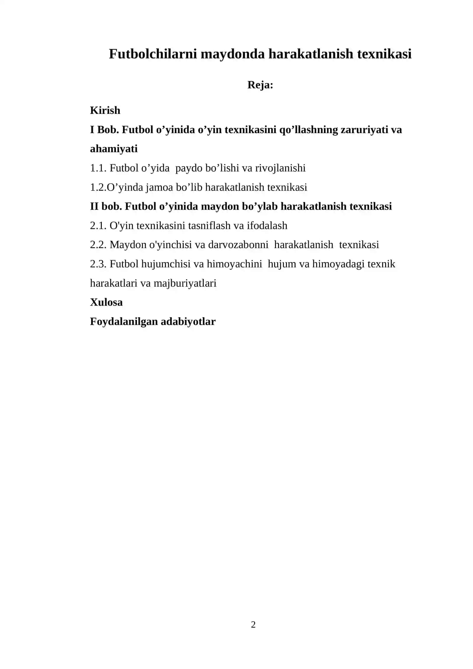 Futbolchilarni maydonda harakatlanish texnikasi 2