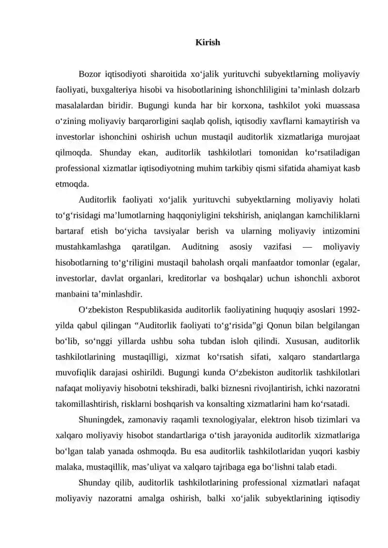 Auditorlik tashkilotlarining professional xizmatlari 2