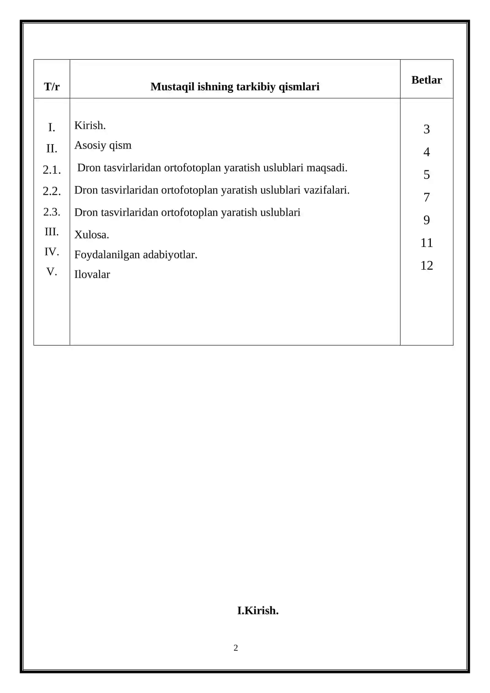 Dron tasvirlaridan ortofotoplan yaratish uslublari 2