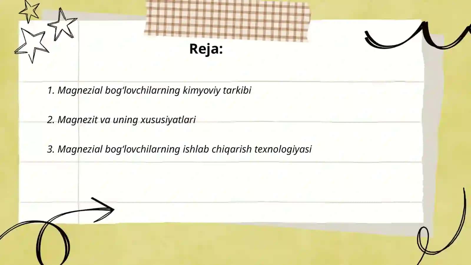 Magnezial boğlovchilar ishlab chiqarish 2