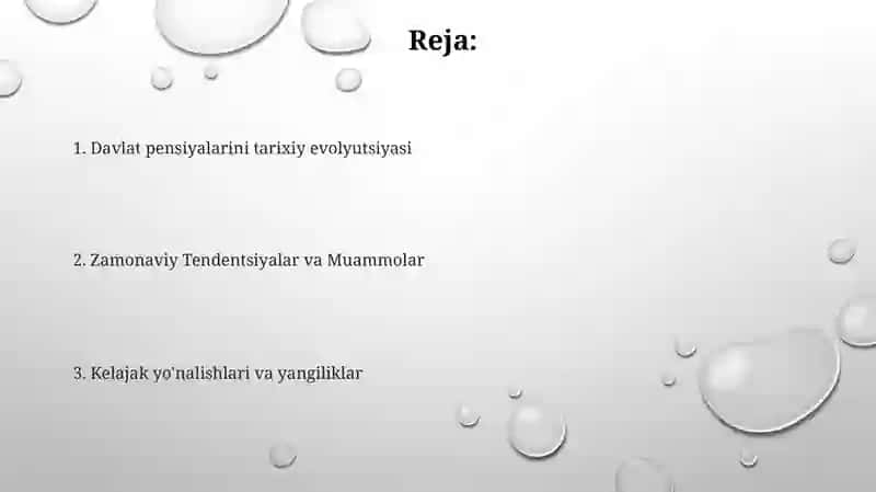 Davlat pensiya taminoti fanining rivojlanish tendensiyalari 2