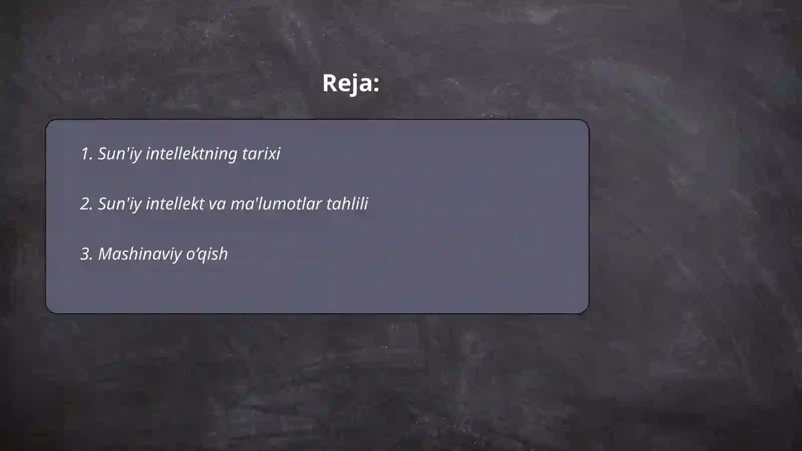 Suniy intellekt.Til 2