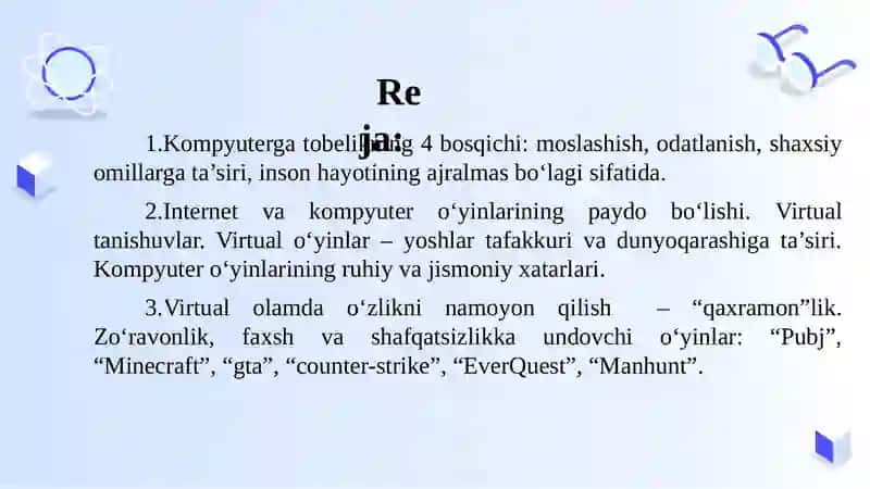 Virtual o'yinlarning yoshlar uchun g'ayrioddiy siri 2