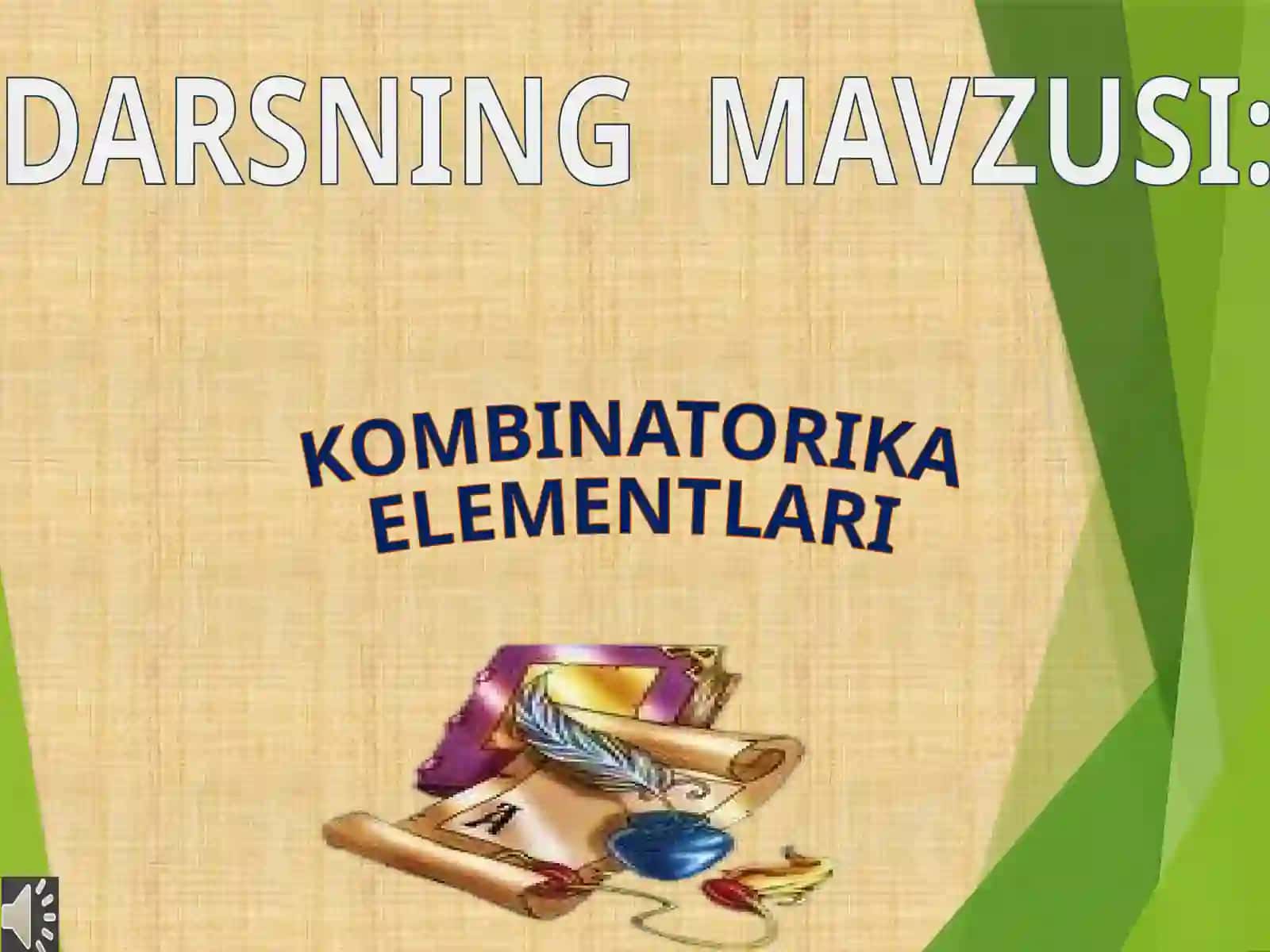 KOMBINATORIKA  ELEMENTLARI 2