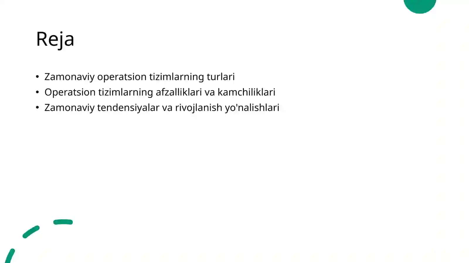 Zamonaviy operatsion tizimlarning turlari 2