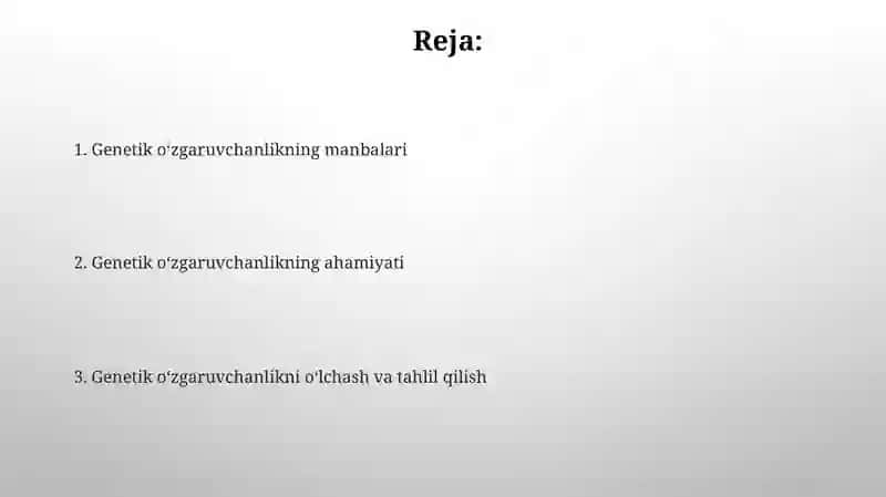 Genetik oʻzgaruvchanlik 2