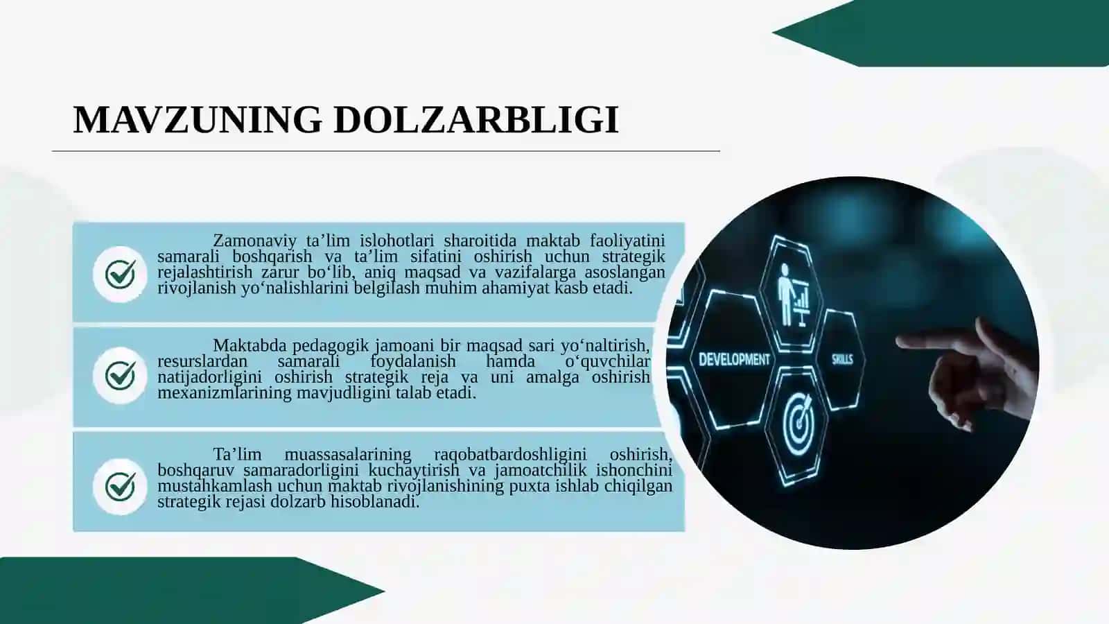 MAKTAB RIVOJLANISHINING STRATEGIK REJASI: MAQSAD, VAZIFA VA AMALGA OSHIRISH MEXANIZMLARI 2