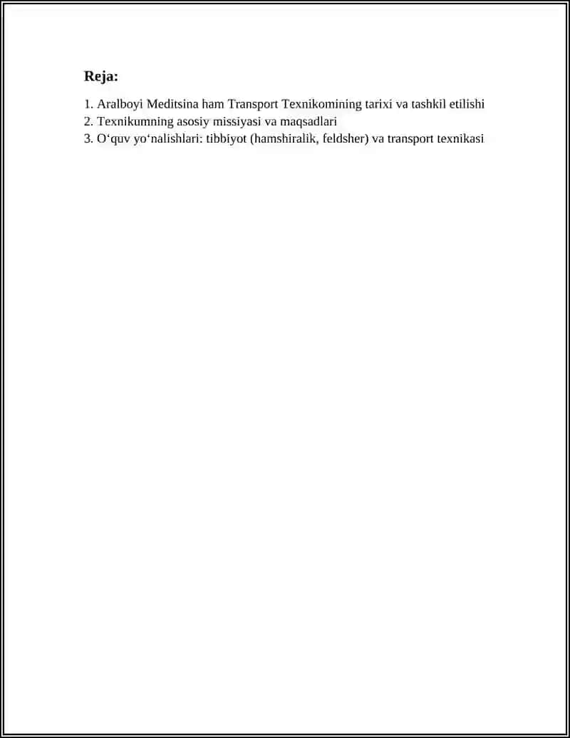 ARALBOYI MEDICINA HAM TRANSPORT TEXNIKOMI 2
