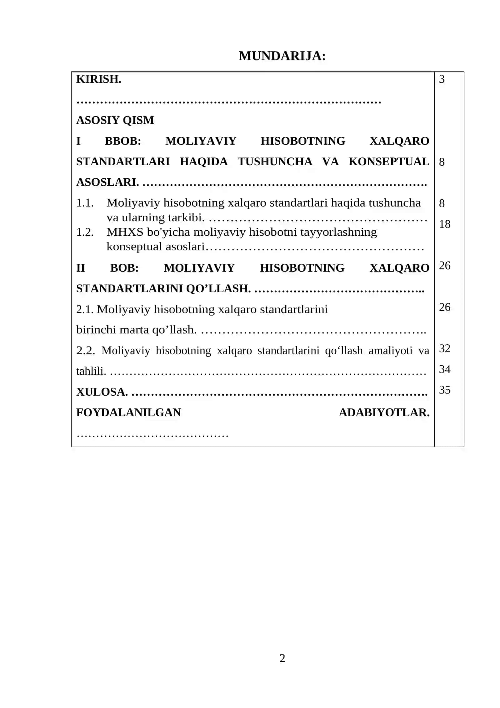 Moliyaviy hisobotning xalqaro standarti 2