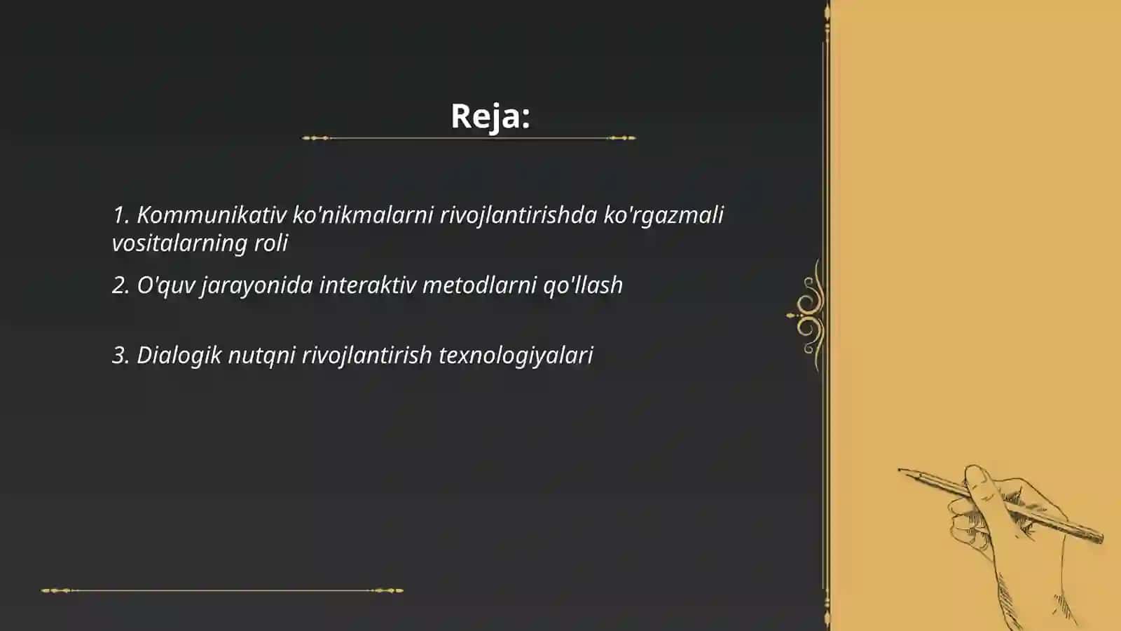 Produktiv öqish vositasida ôquvchilarda kommunikativ kônikmalarni rivojlantirish 2
