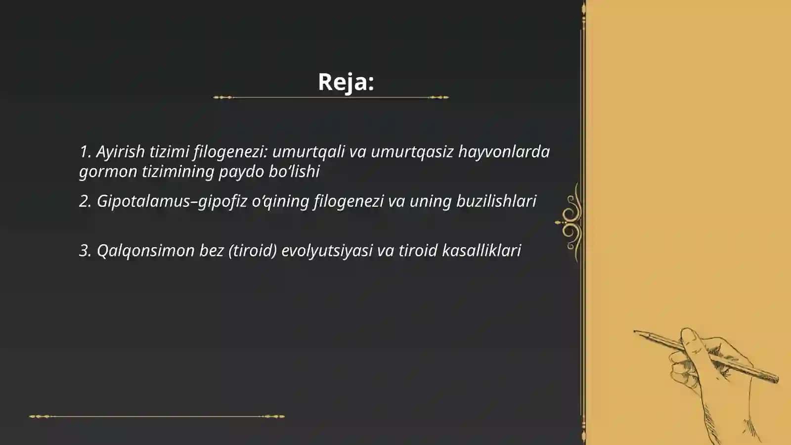 Ayirish Tizimi Filogenezi va Buzilishlari 2