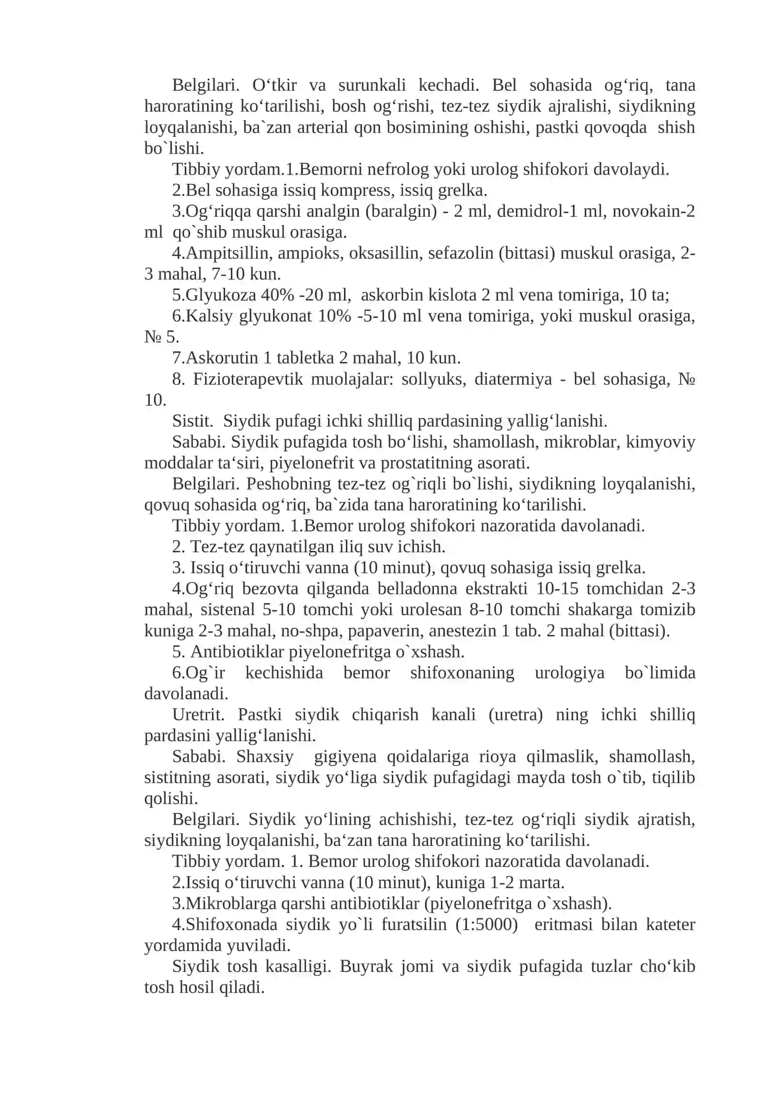 Ayirish va tanosil a`zolari kasalliklari 2