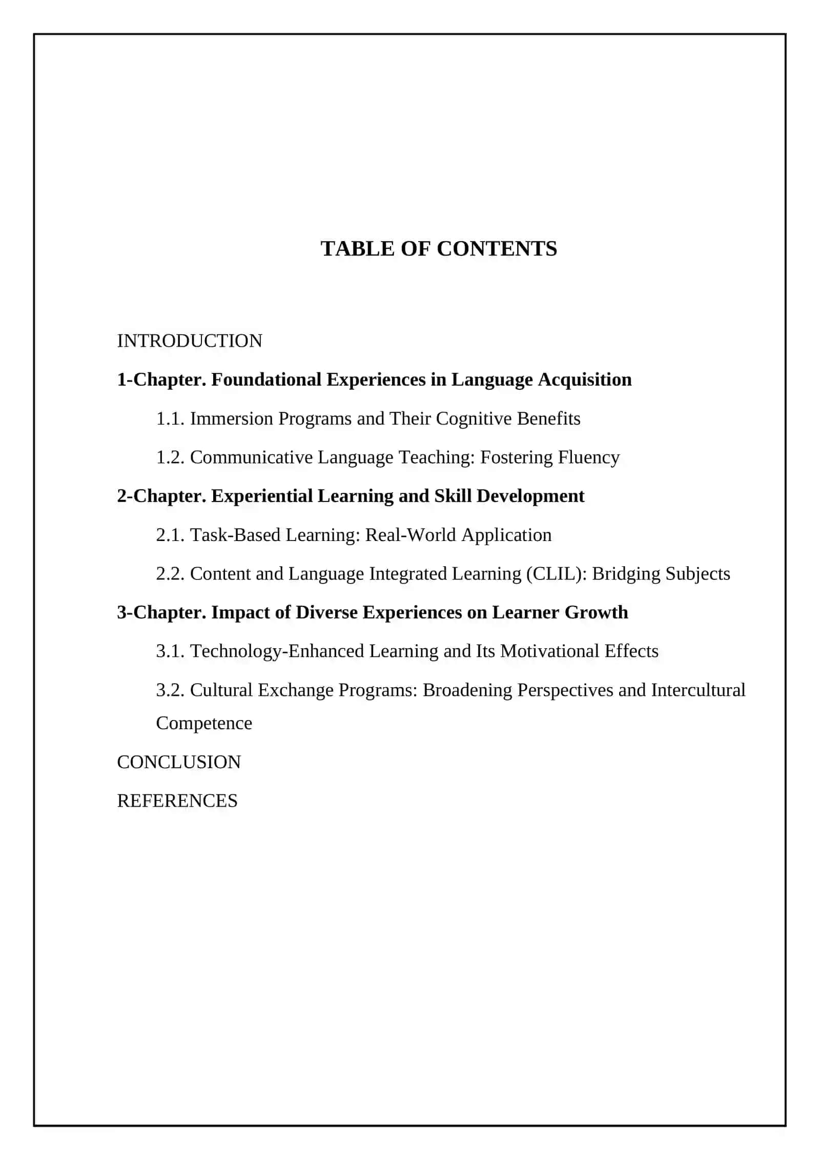 Types of experiences in foreign language teaching and their impact on student's development 2