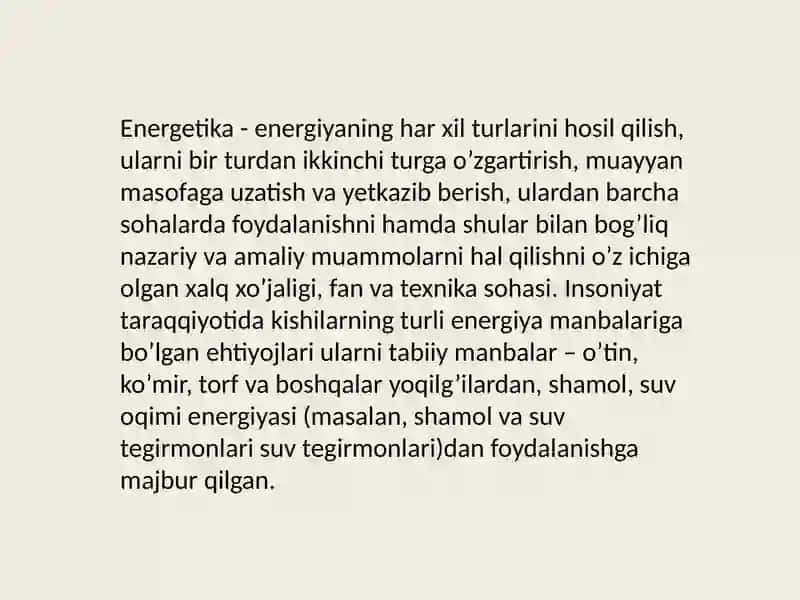 “Yashil energetika”ning rivojlanishiga ta’sir qiluvchi omillar 2