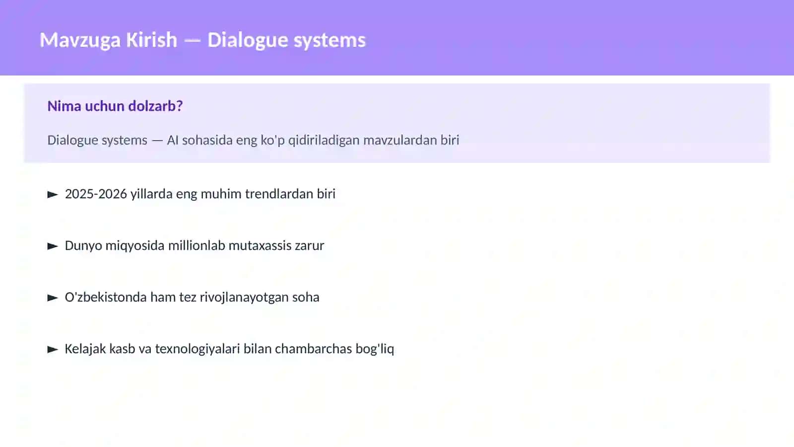 AI | NLP TABIIY TIL QAYTA ISHLASH 2