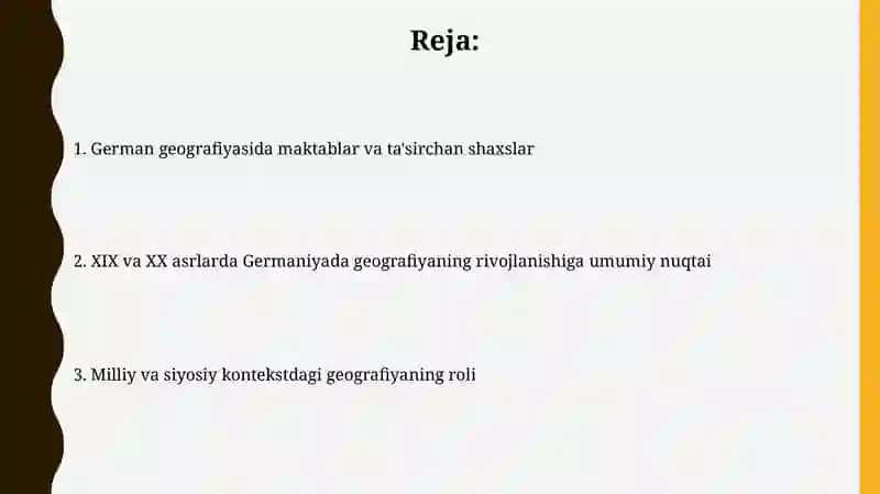 Germaniyada XIX- XXI asrlarda geografiyaning rivojlanish haqida tushuncha 2
