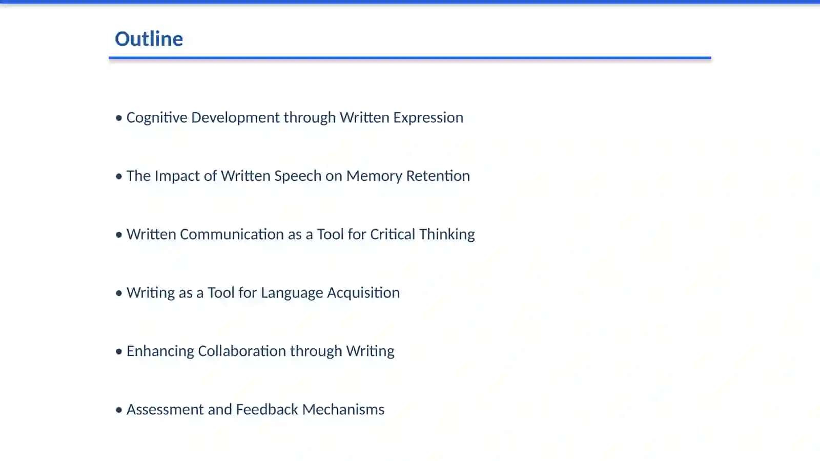 The Role of Written Speech in the Learning Process 2