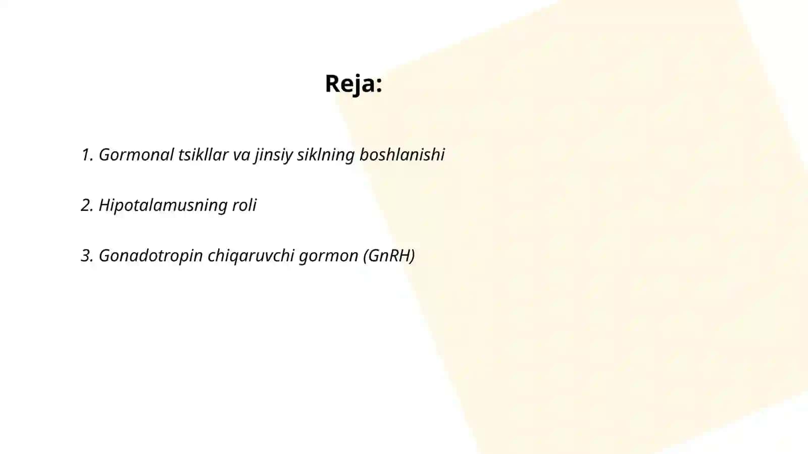 Jinsiy siklning gormonlar boshqariluvi 2