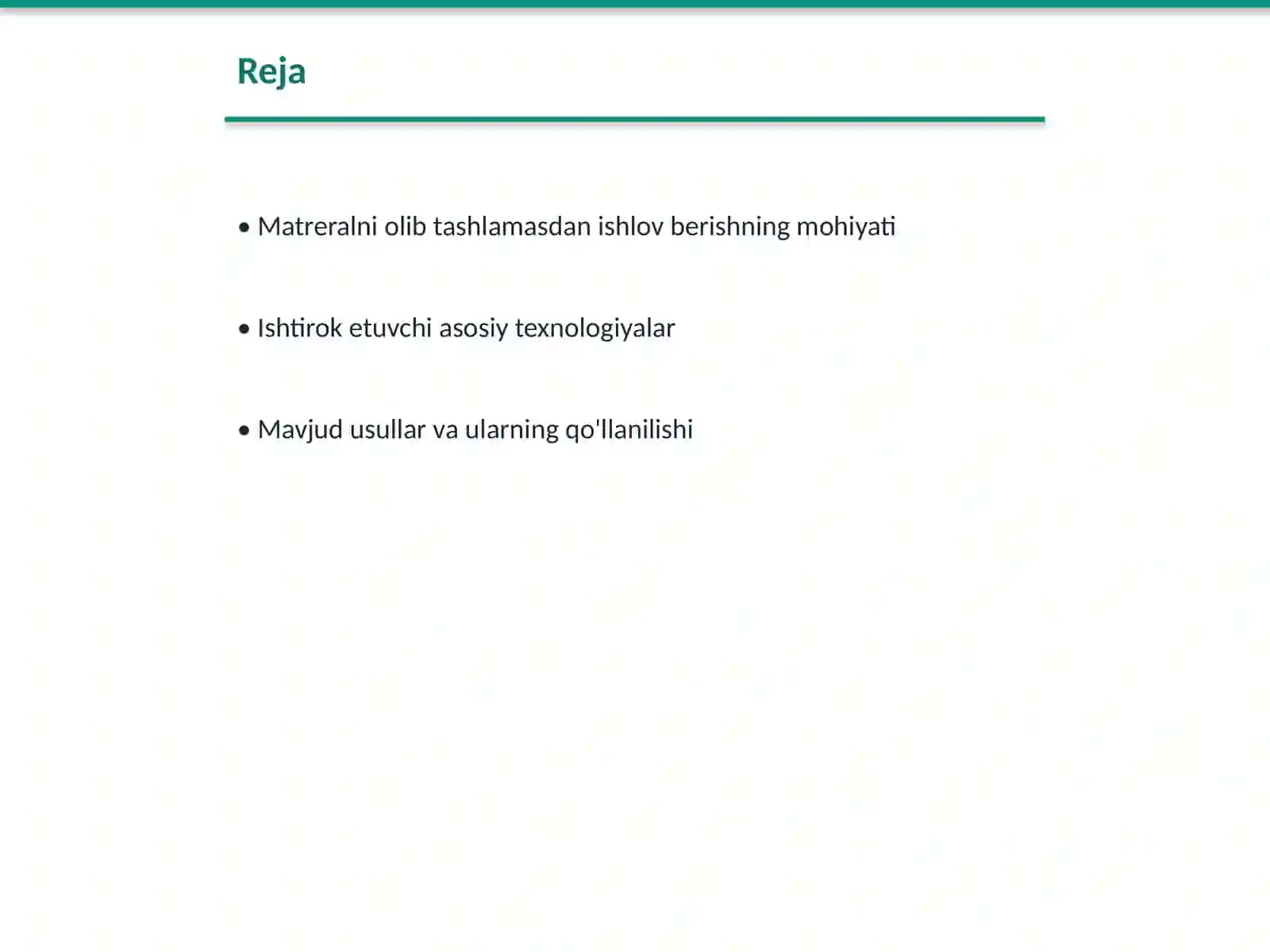 Matreralni olib tashlamasdan ishlov berish usullari 2