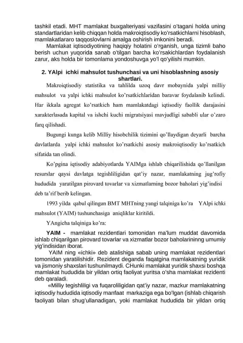 Asosiy makroiqtisodiy ko’rsatkichlar va ularni hisoblash 2
