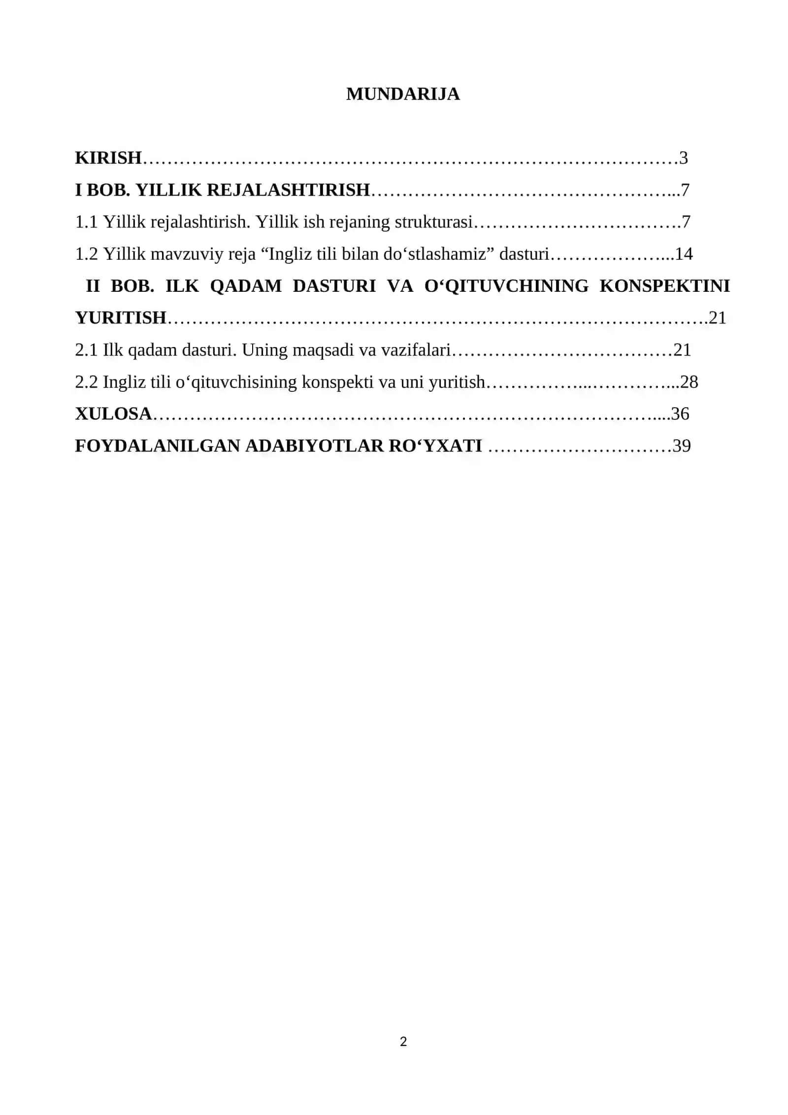 Ingliz tili o‘qituvchisi kundaligini yuritish 2