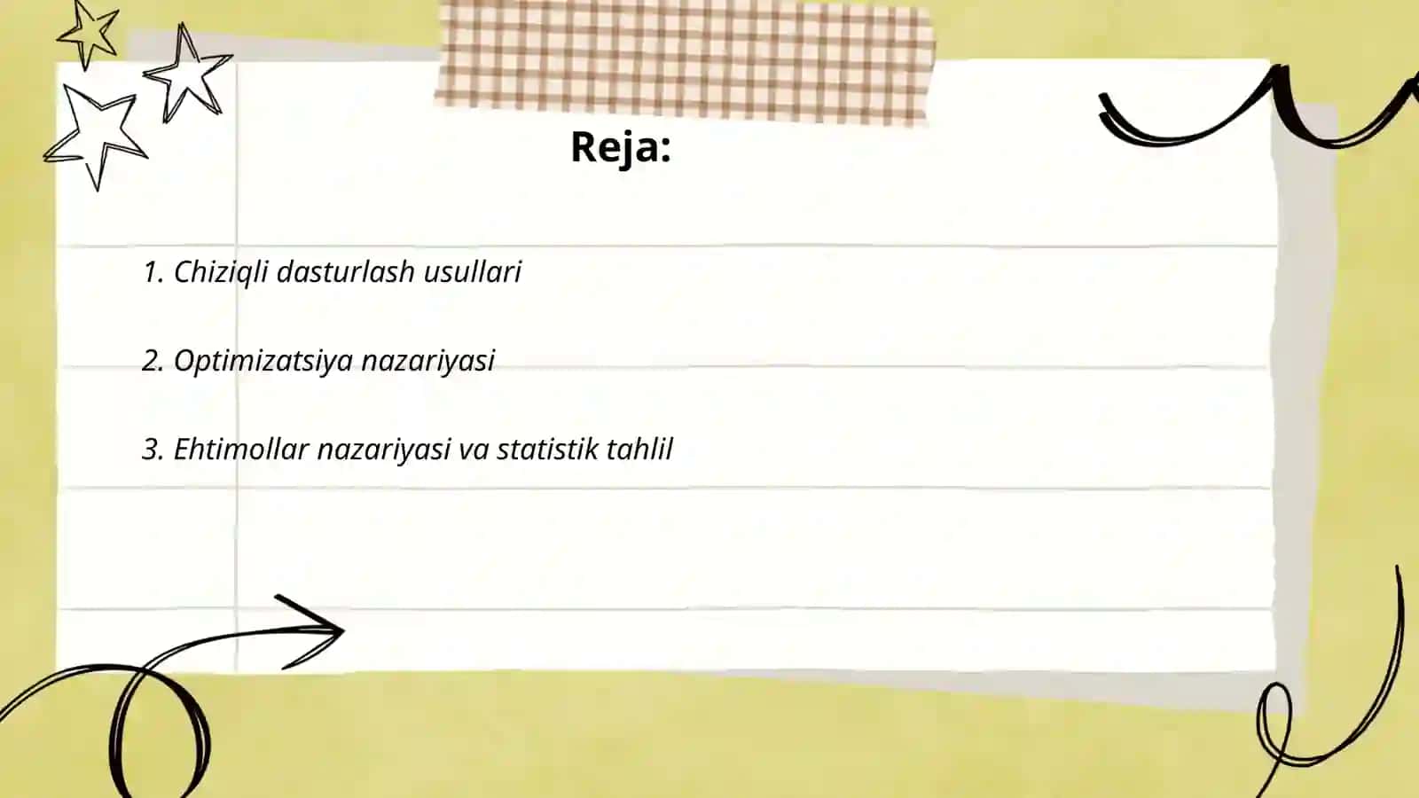 Chiziqli dasturlash usullari 2