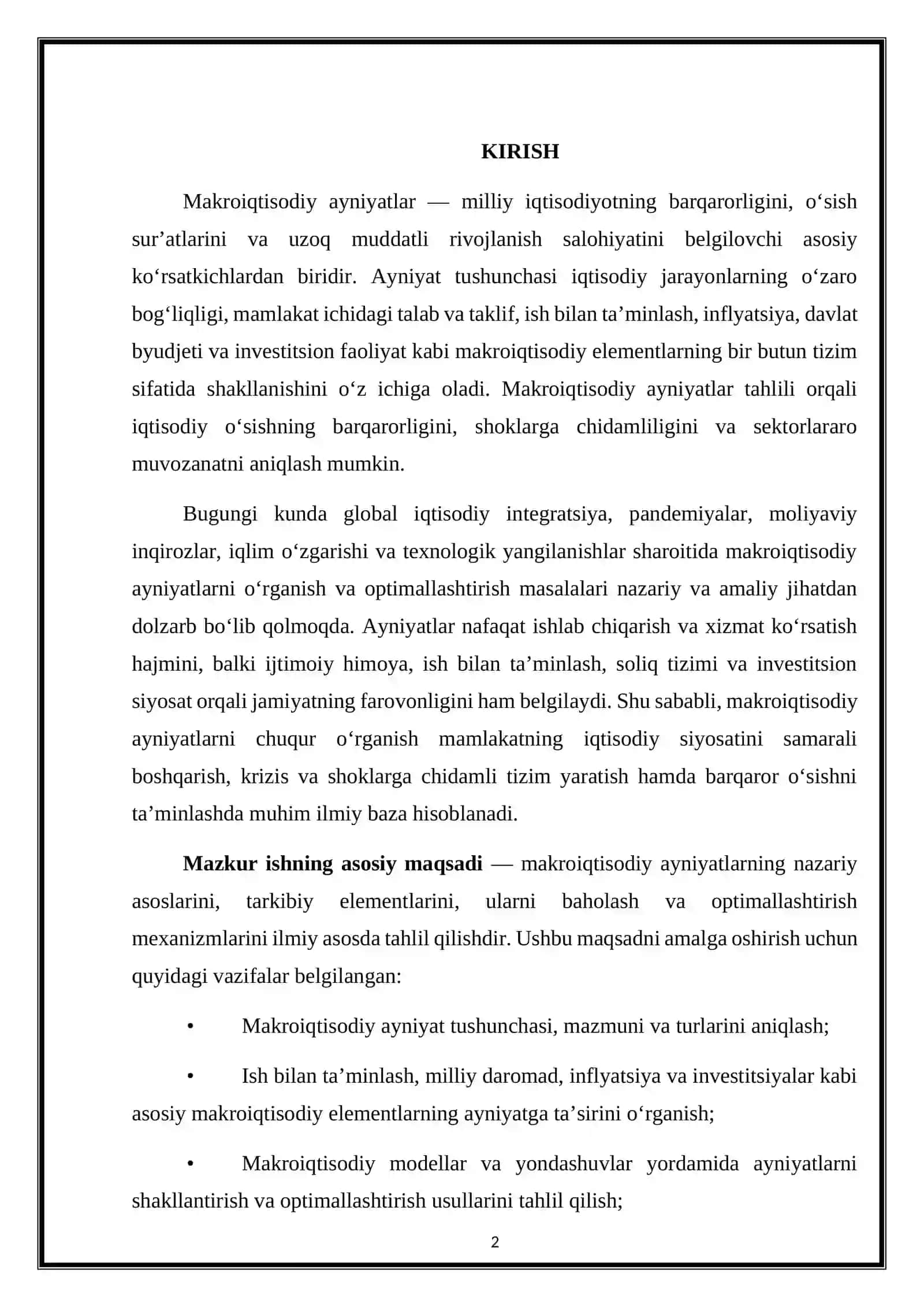 MAKROIQTISODIY AYNIYATLAR 2