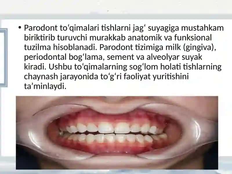 Parodont to’qimasi patologiyasida qo’llaniluvchi funksional tekshirish usullari 2