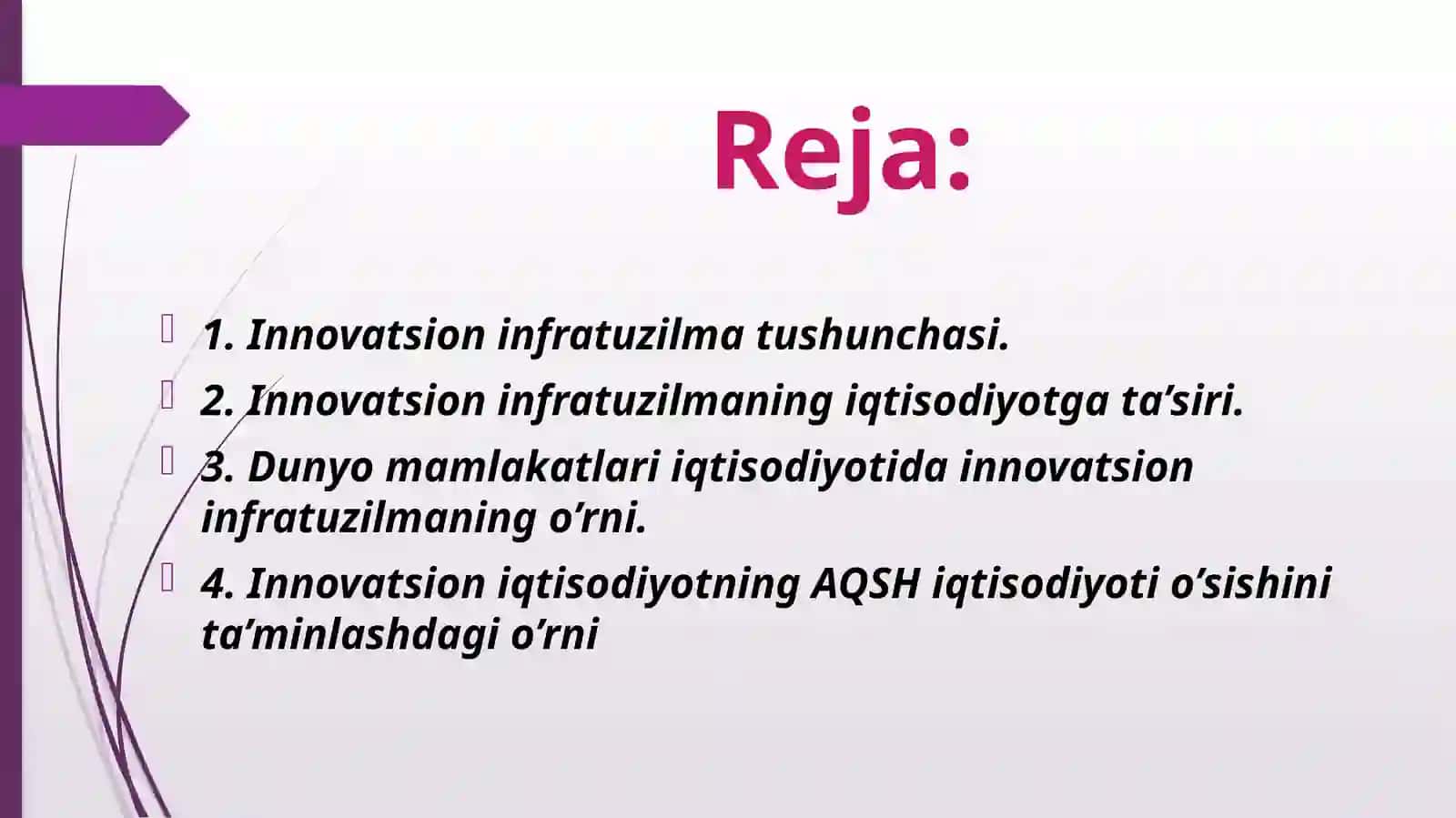 INNoVATSION faoliyat infratuzilmasini tashkiliy-iqtisodiy mexanizimlari 2