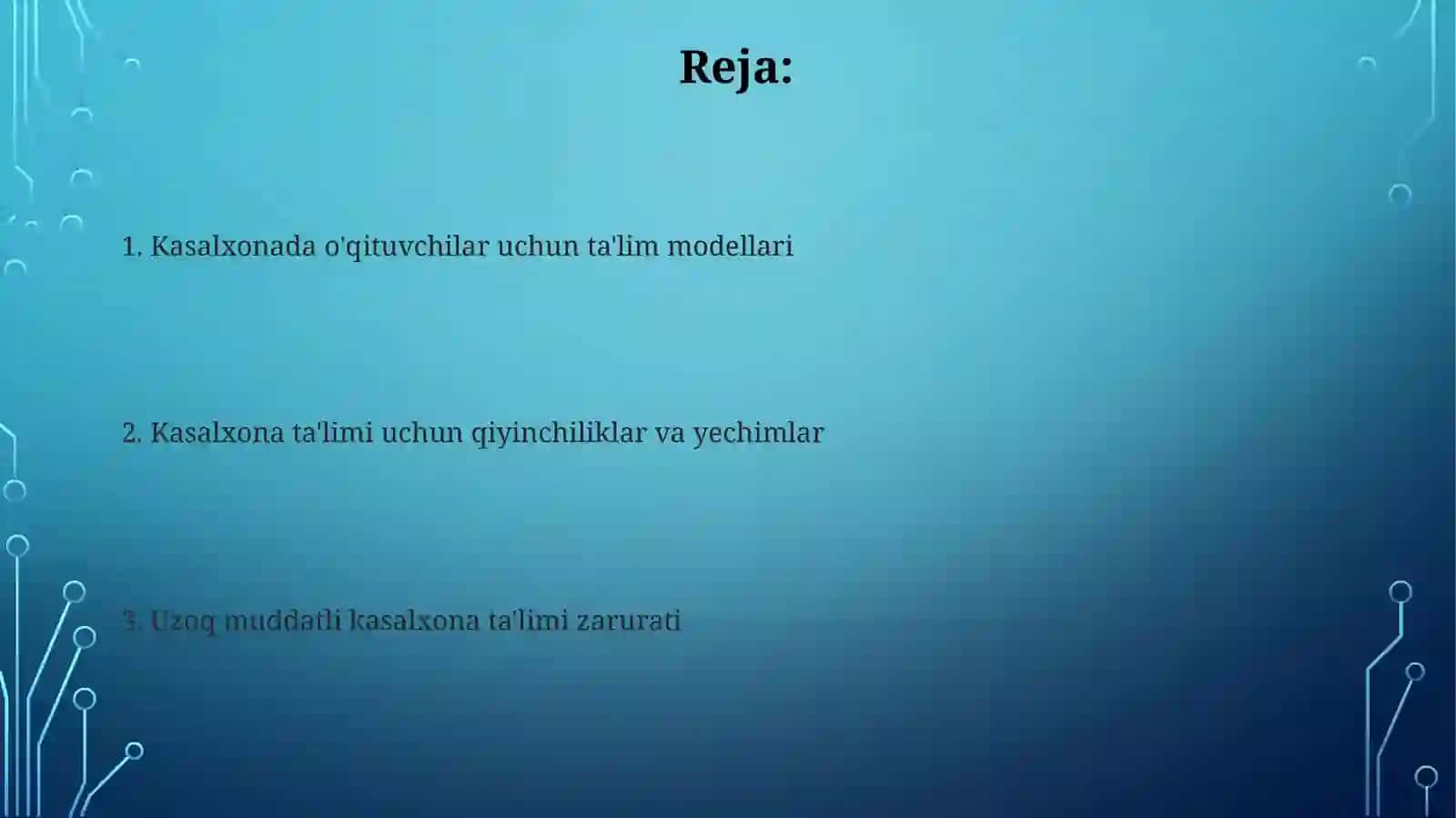 Chet eldagishifoxonalardauzoqdavolanishmaktaboquvchilarinitalimi 2