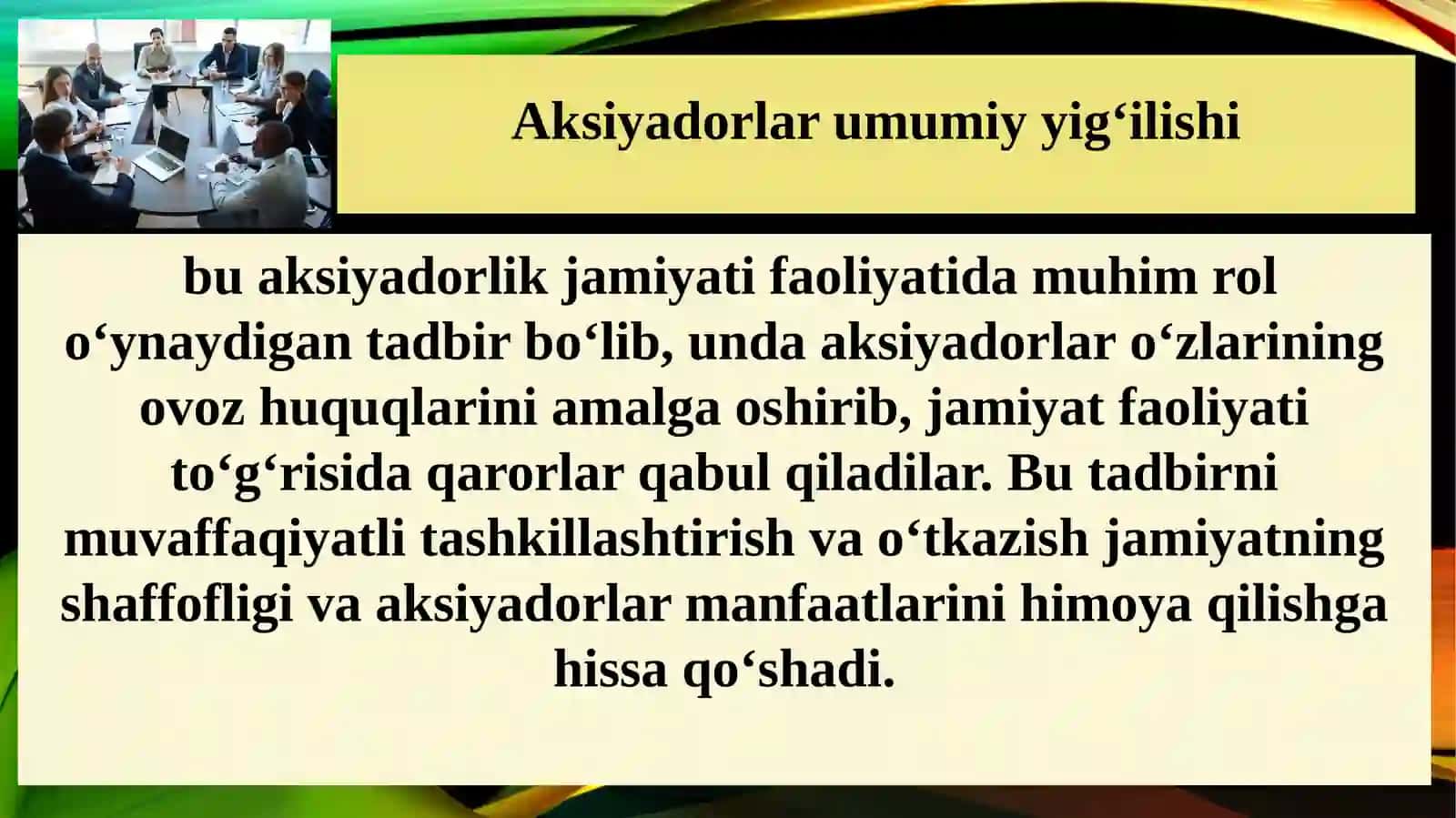 Aksiyadorlar umumiyyig‘ilishi 2