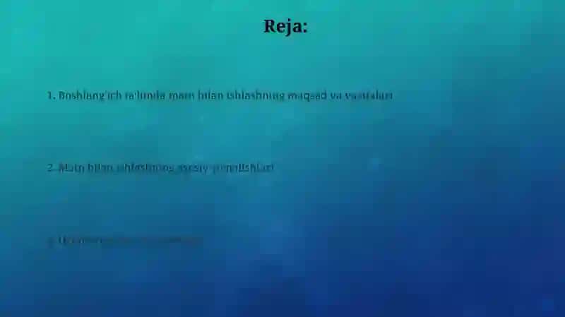 Matn bilan ishlashning maqsad va vazifalari 2